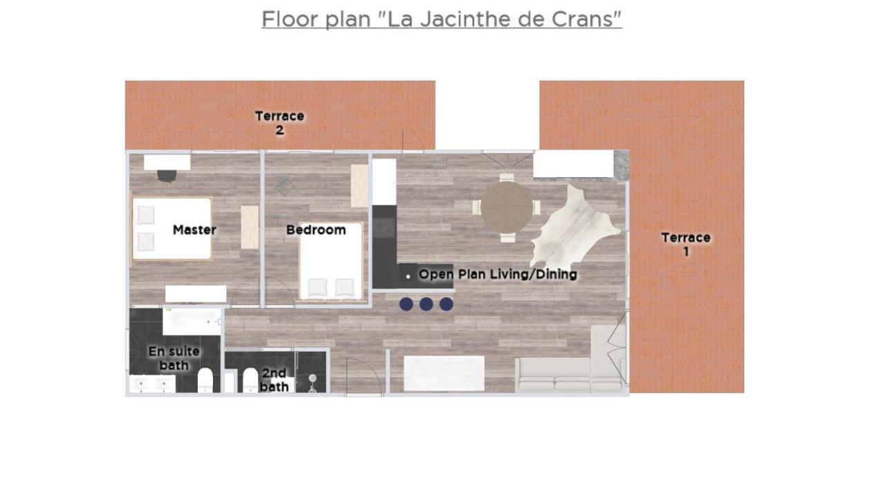 La Jacinthe De Crans Apartment Bagian luar foto